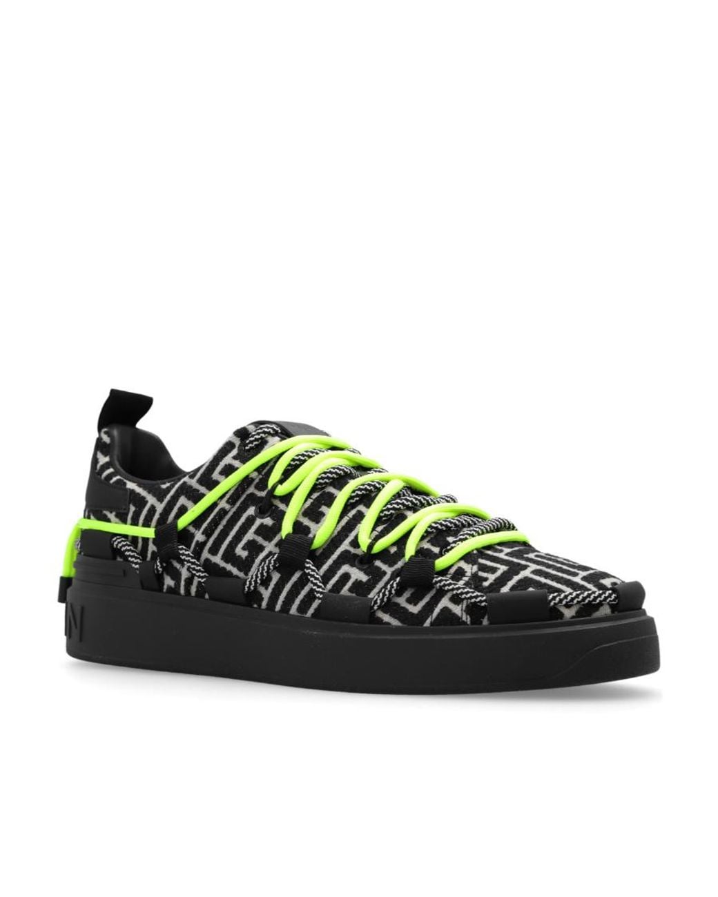 Balmain Black B-Court Monogram Sneakers for men