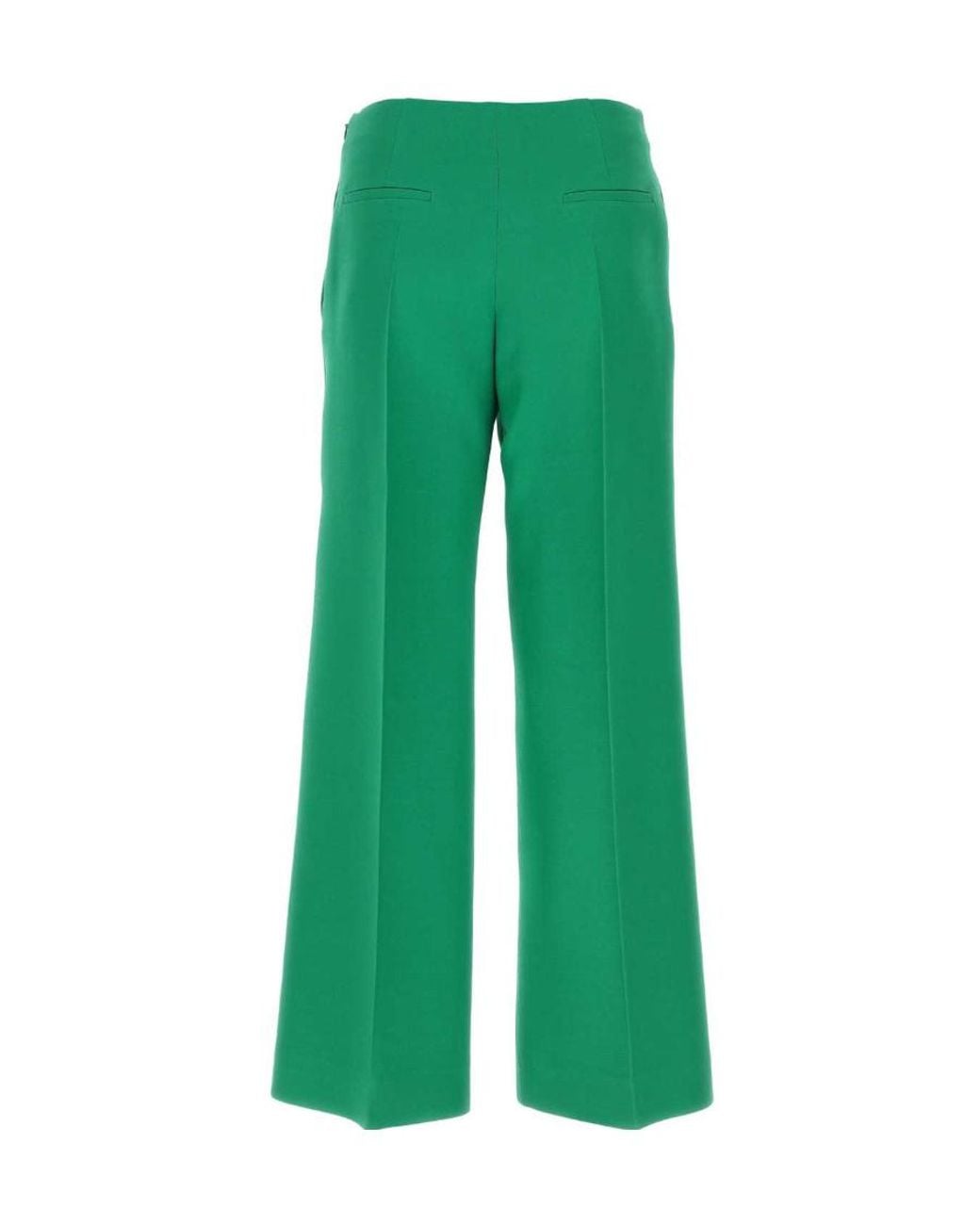 Valentino Green Straight Leg Cropped Pants
