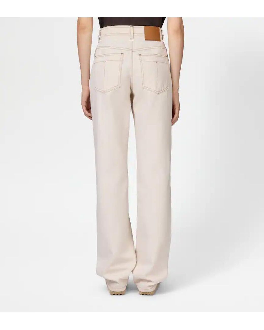 Tod's White Waistband Denim Trousers