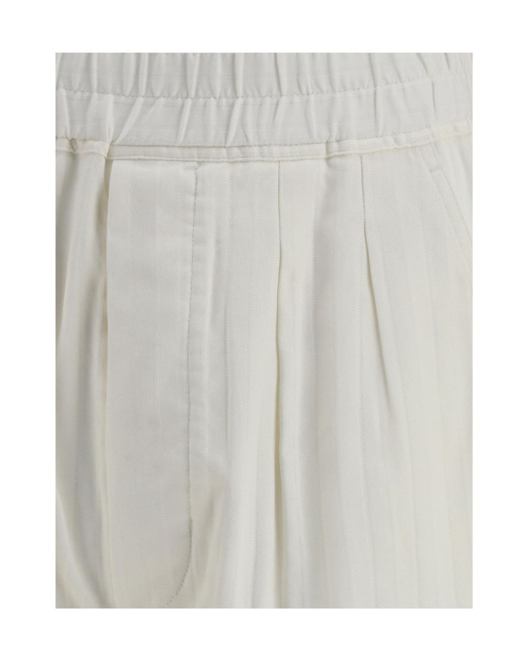 Tom Ford Gray Herringbone Stripe Pleated Lounge Pants for men