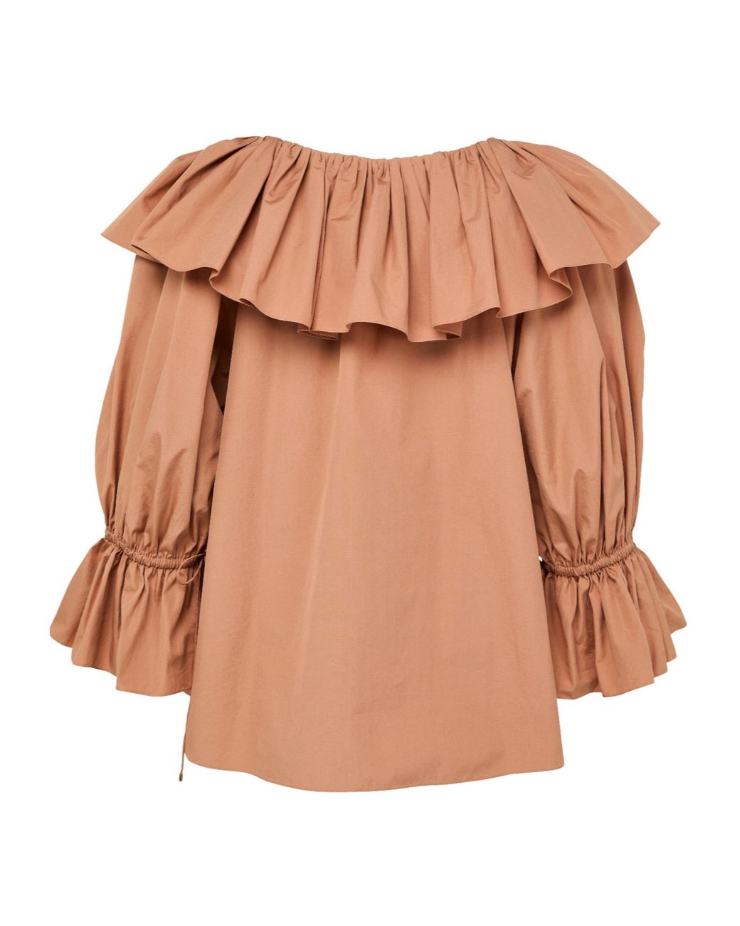 Chloé Brown Ruffled Cover-Up