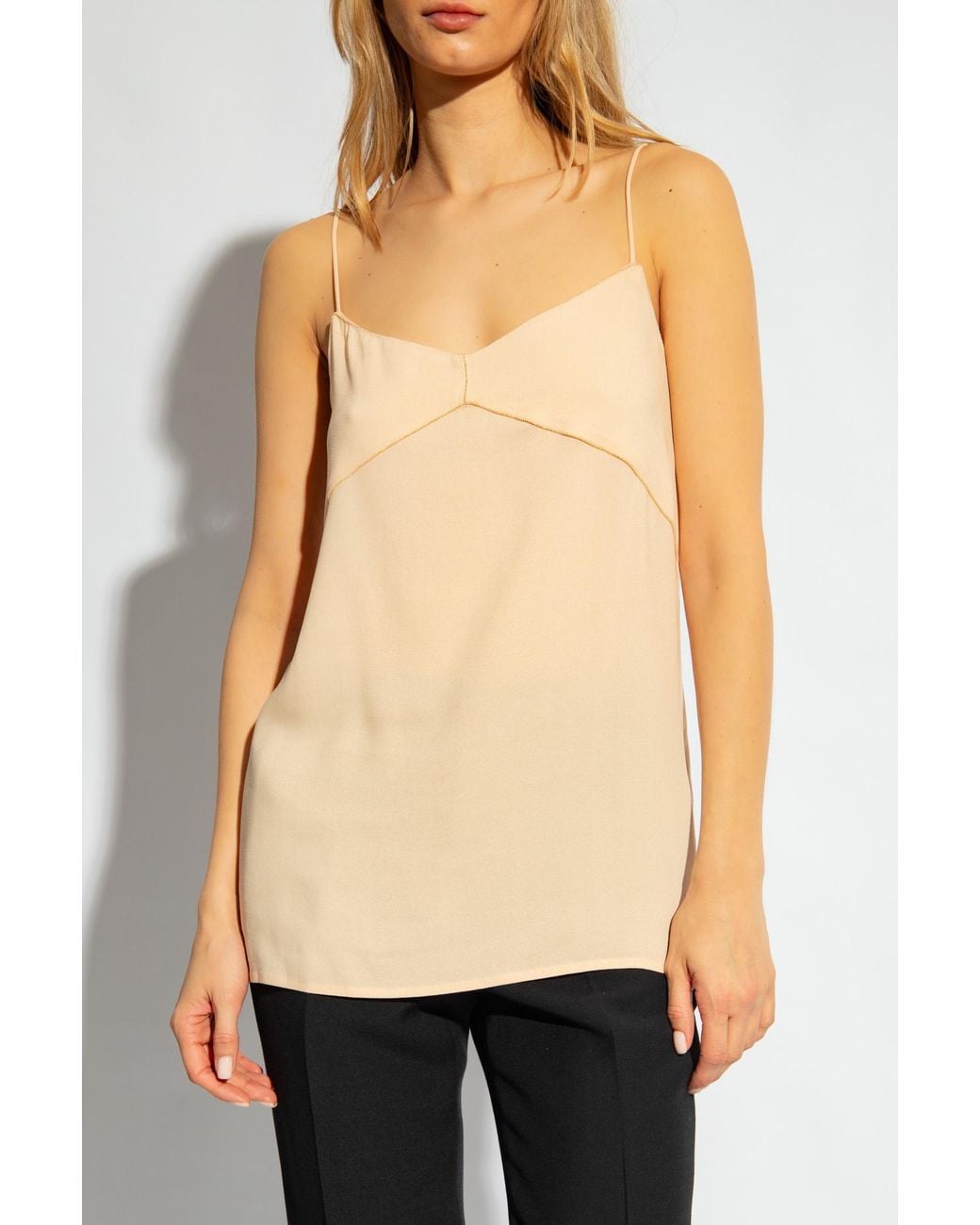 Fabiana Filippi Natural Embellished Tank Top