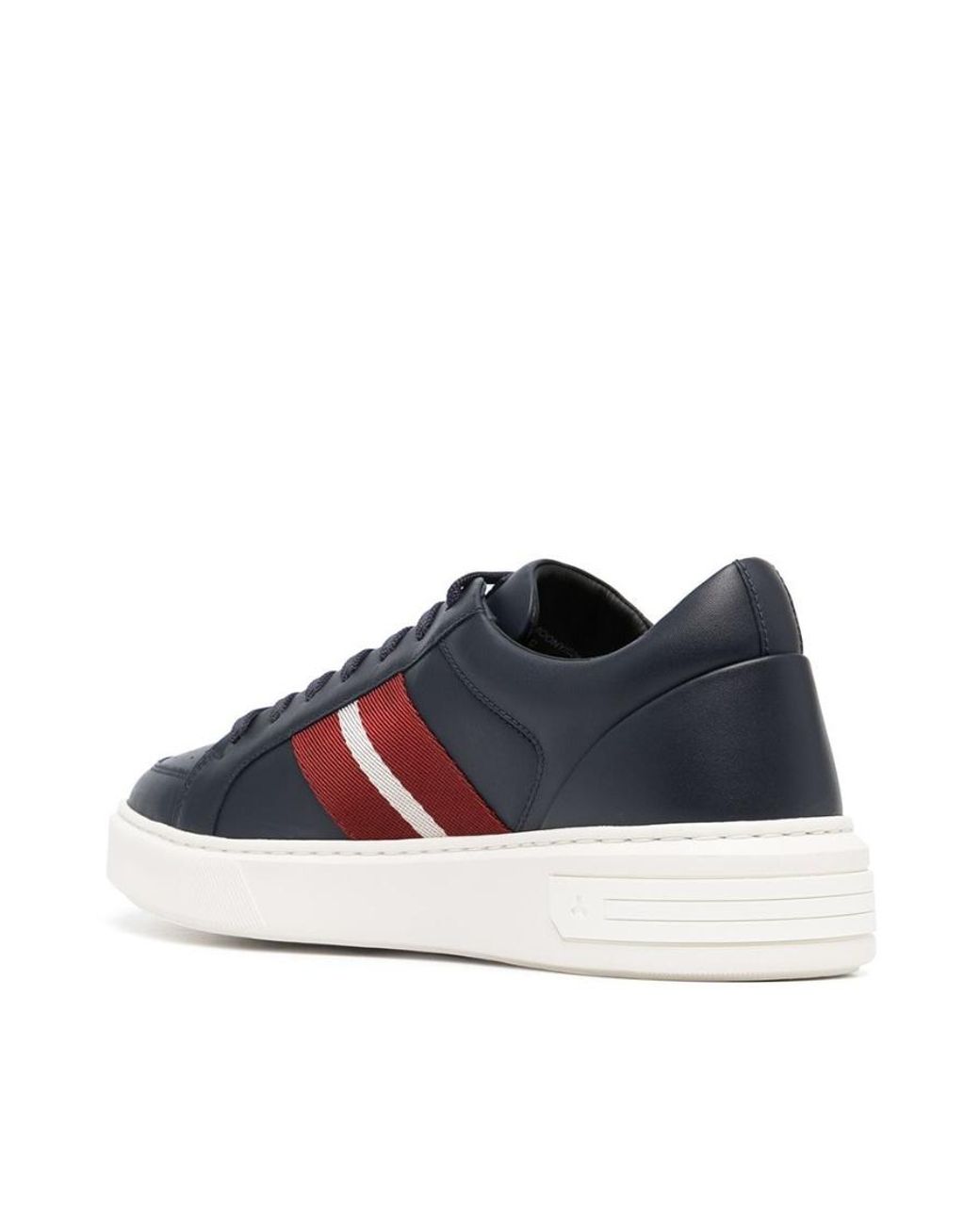 Bally Blue Moony Side-Stripe Leather Sneakers for men