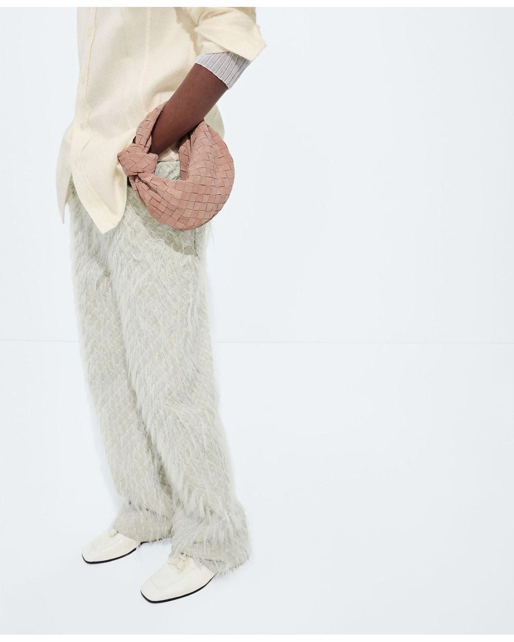 Bottega Veneta Pink Mini Jodie Top-Handle Bag
