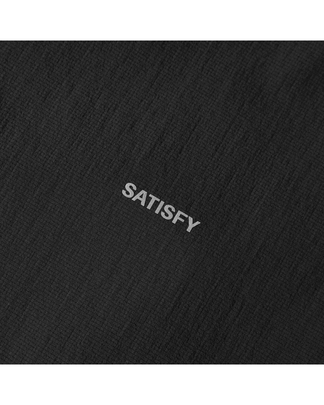 Satisfy Black Lightweight Breathable Running Tank Top for men
