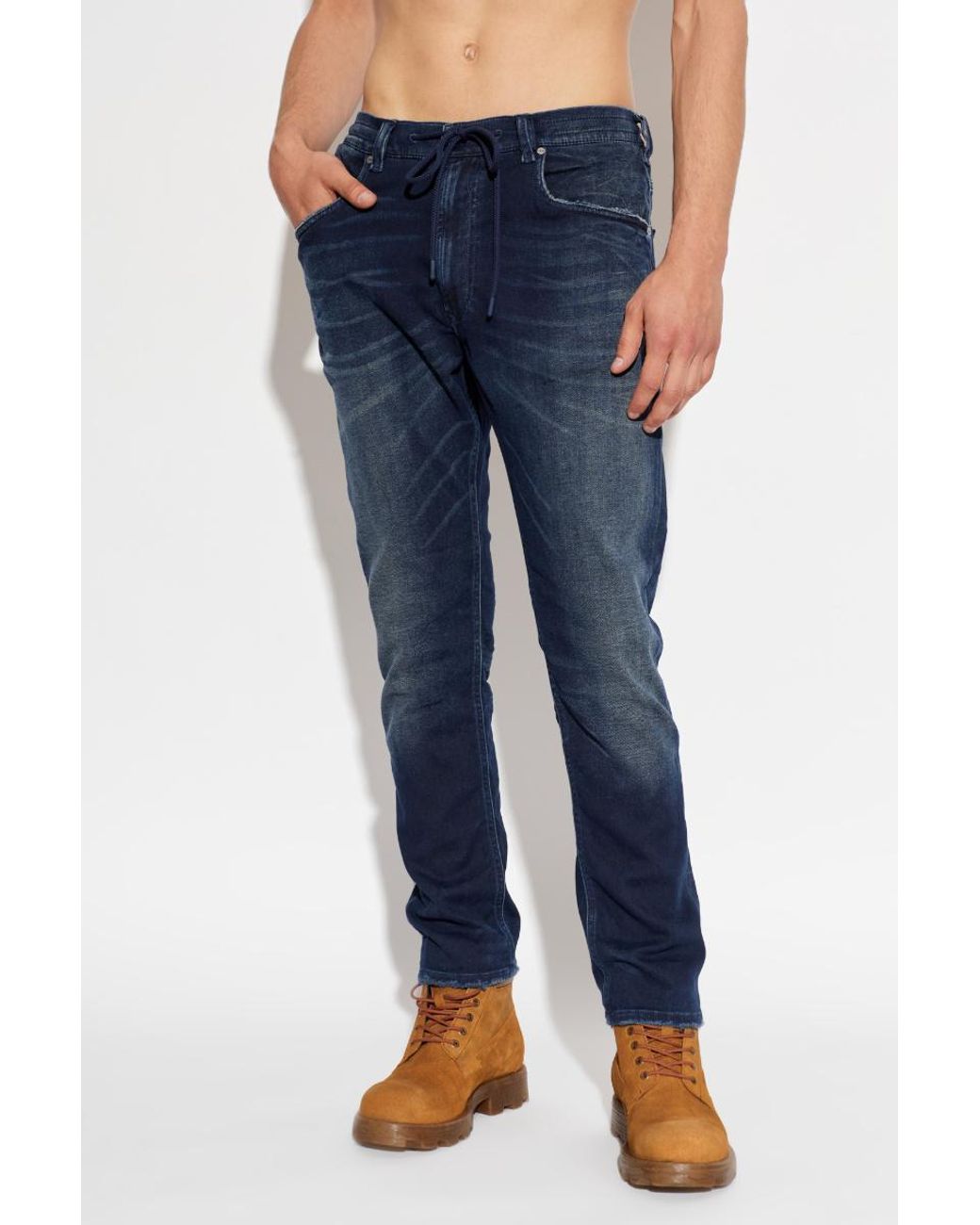 DIESEL Blue D-Krooley B Tapered Jeans for men