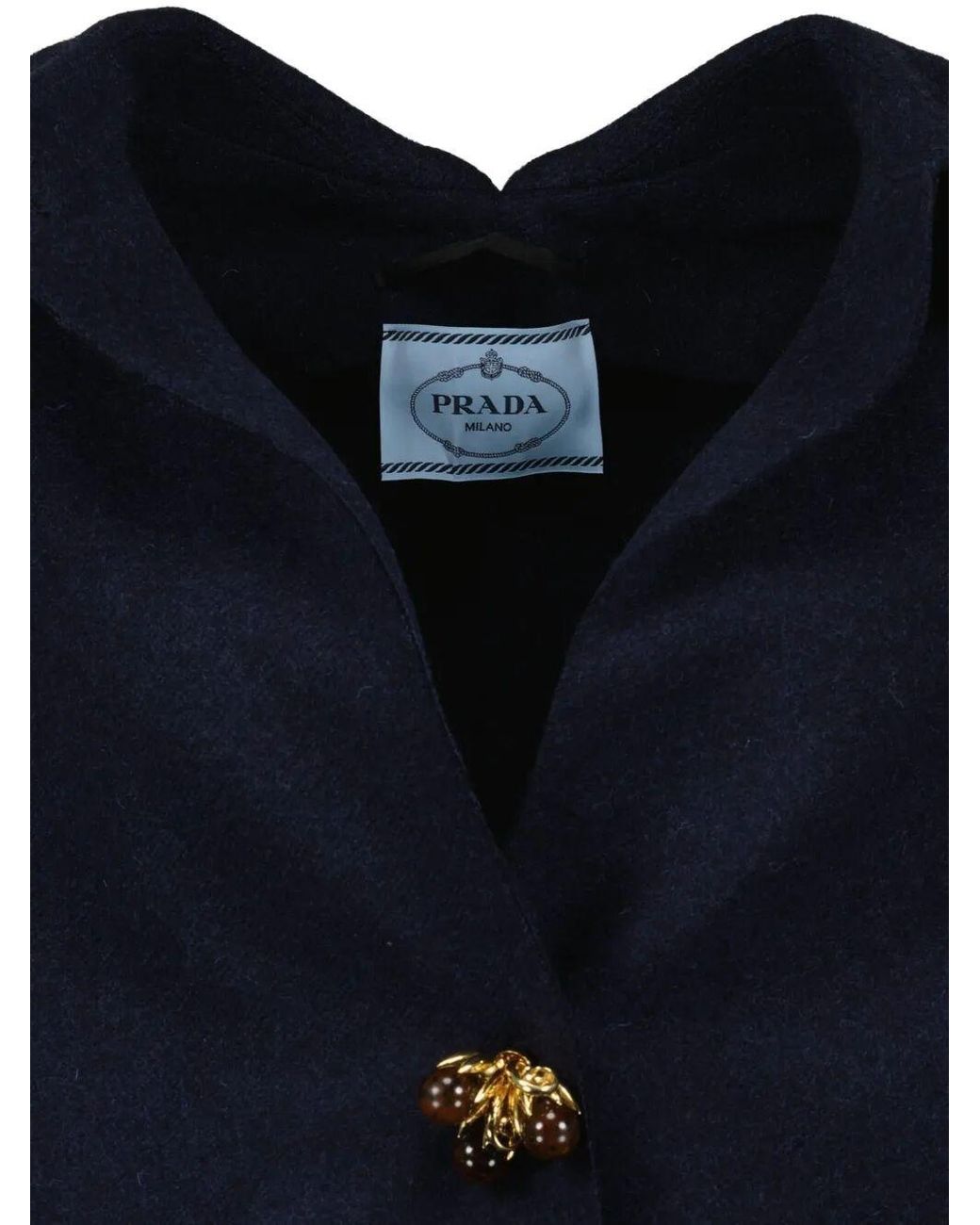 Prada Blue Button-Up Coat