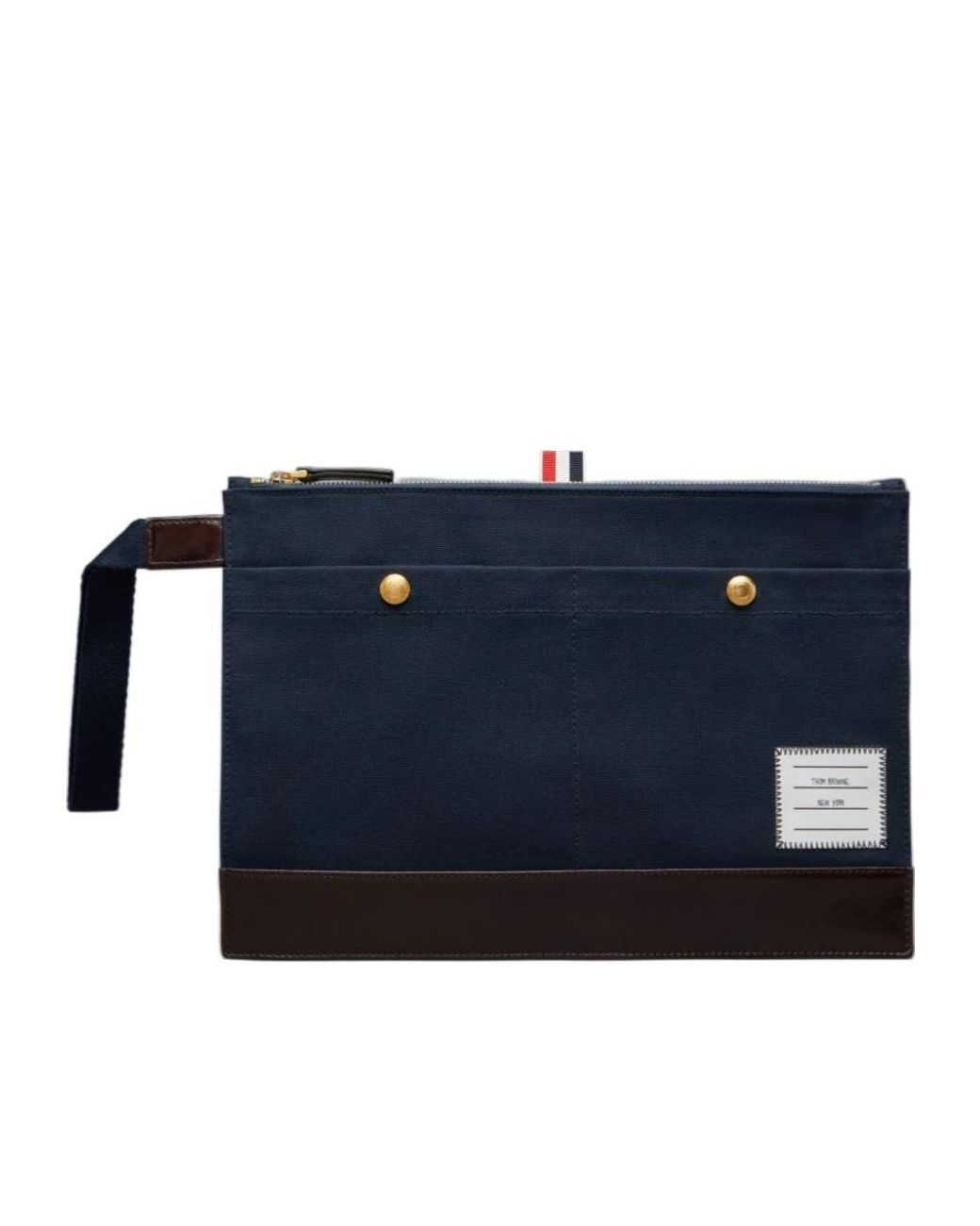 Thom Browne Blue Rwb-Striped Logo Patch Document Holder for men
