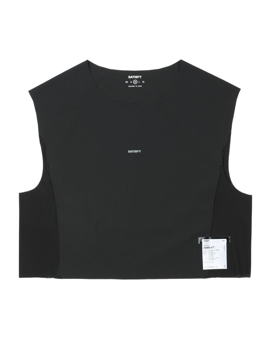 Satisfy Black Sleeveless Vest for men