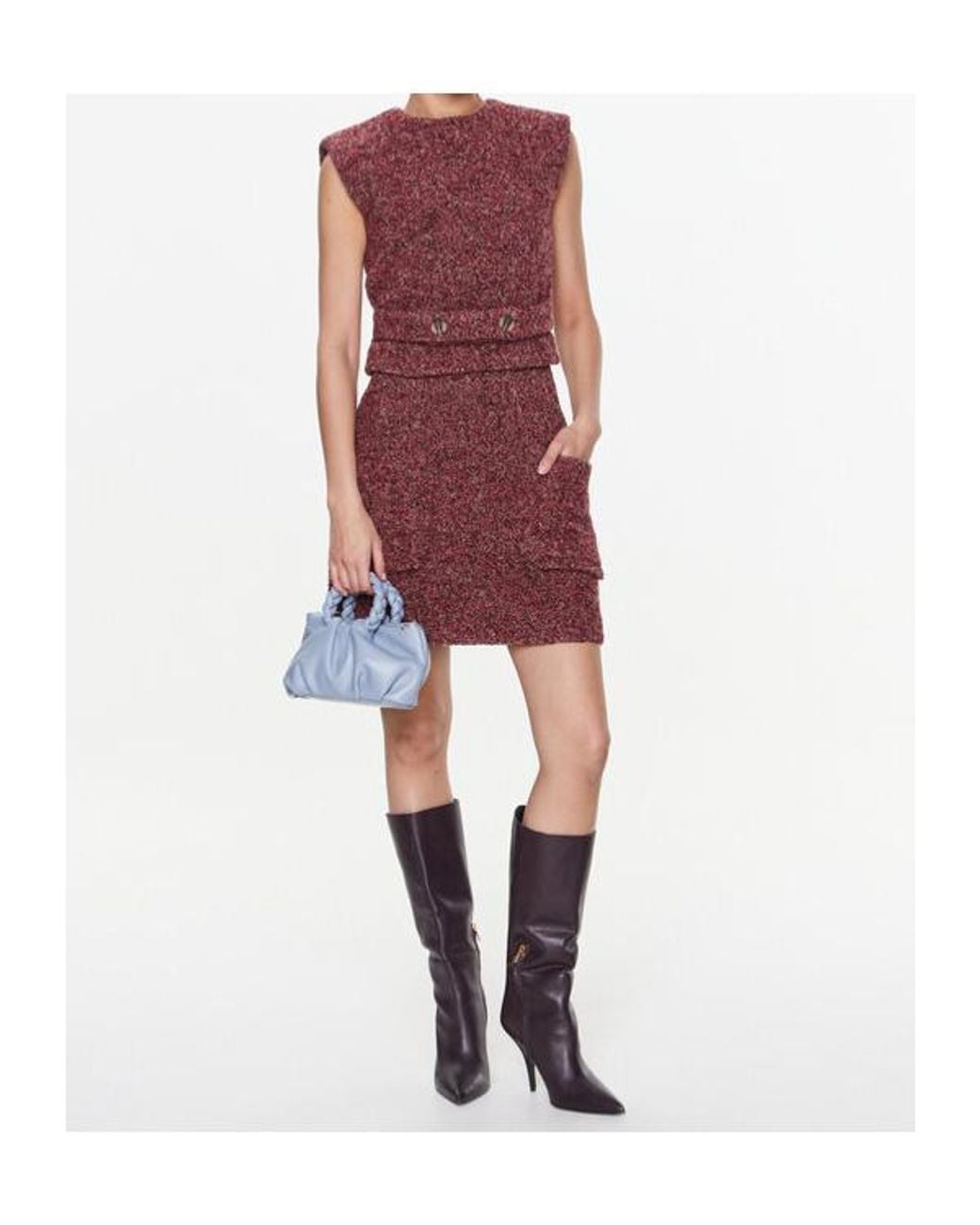 REMAIN Birger Red Crew-Neck Top