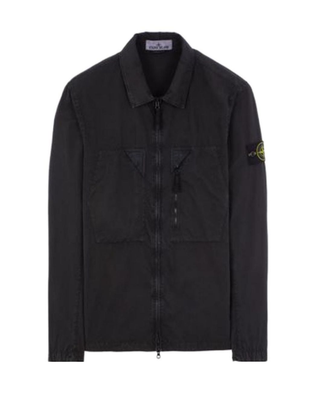 Stone Island Black Lapel Shirt for men