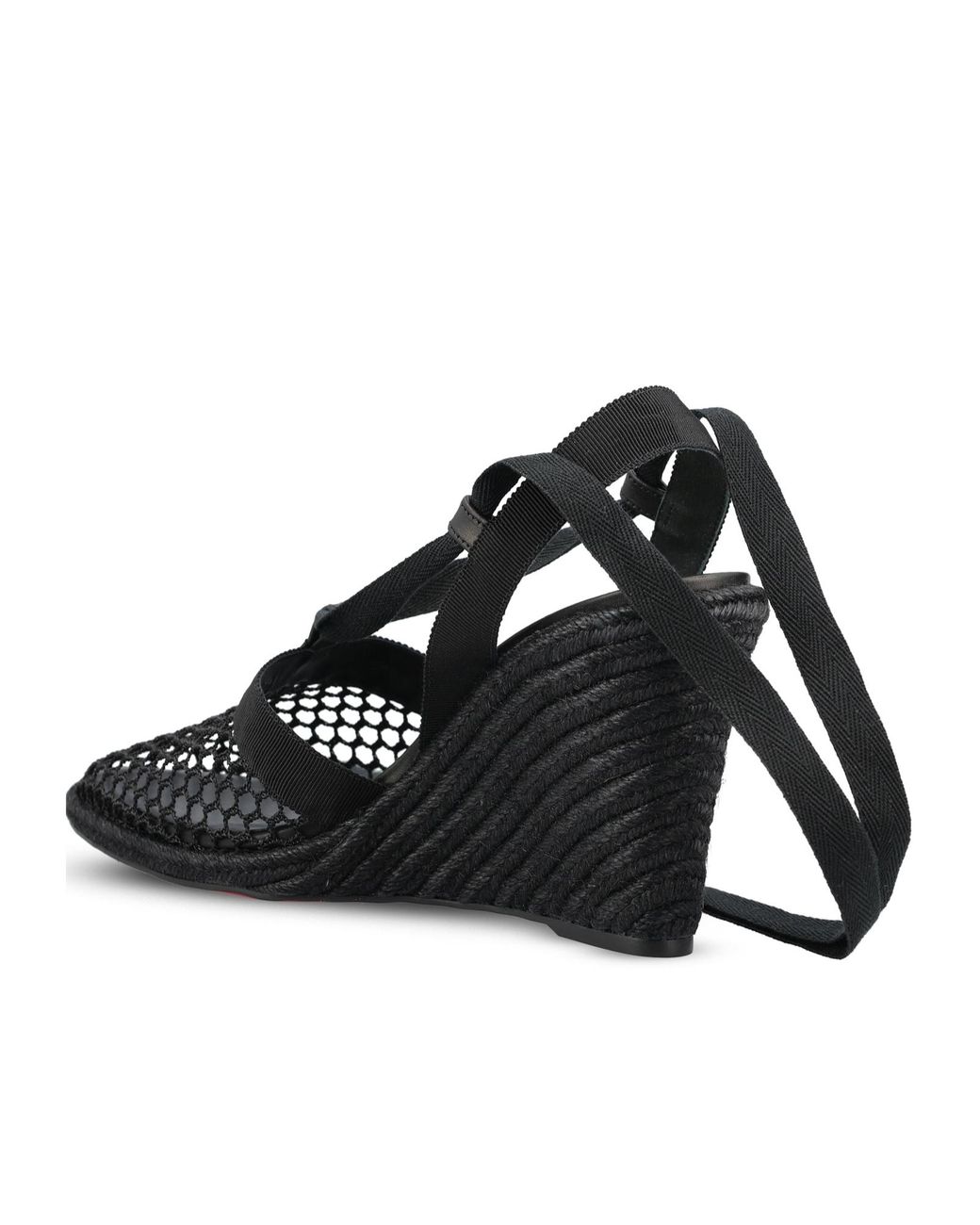 Christian Louboutin Black Toleda Espadrille Wedge Sandals