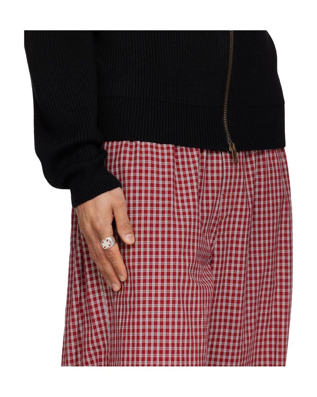 Vetements White Cross Ring for men