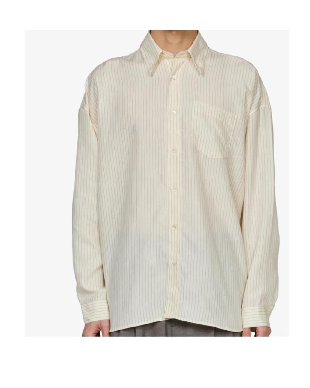 sunflower White Long Sleeve Shirt for men