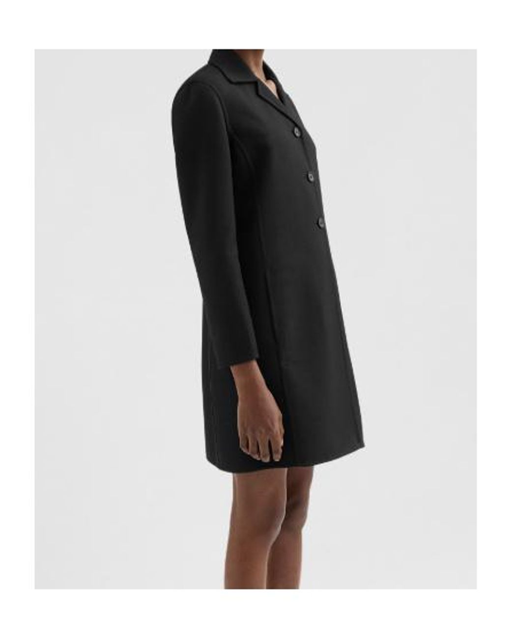 Jil Sander Black Twill Coat