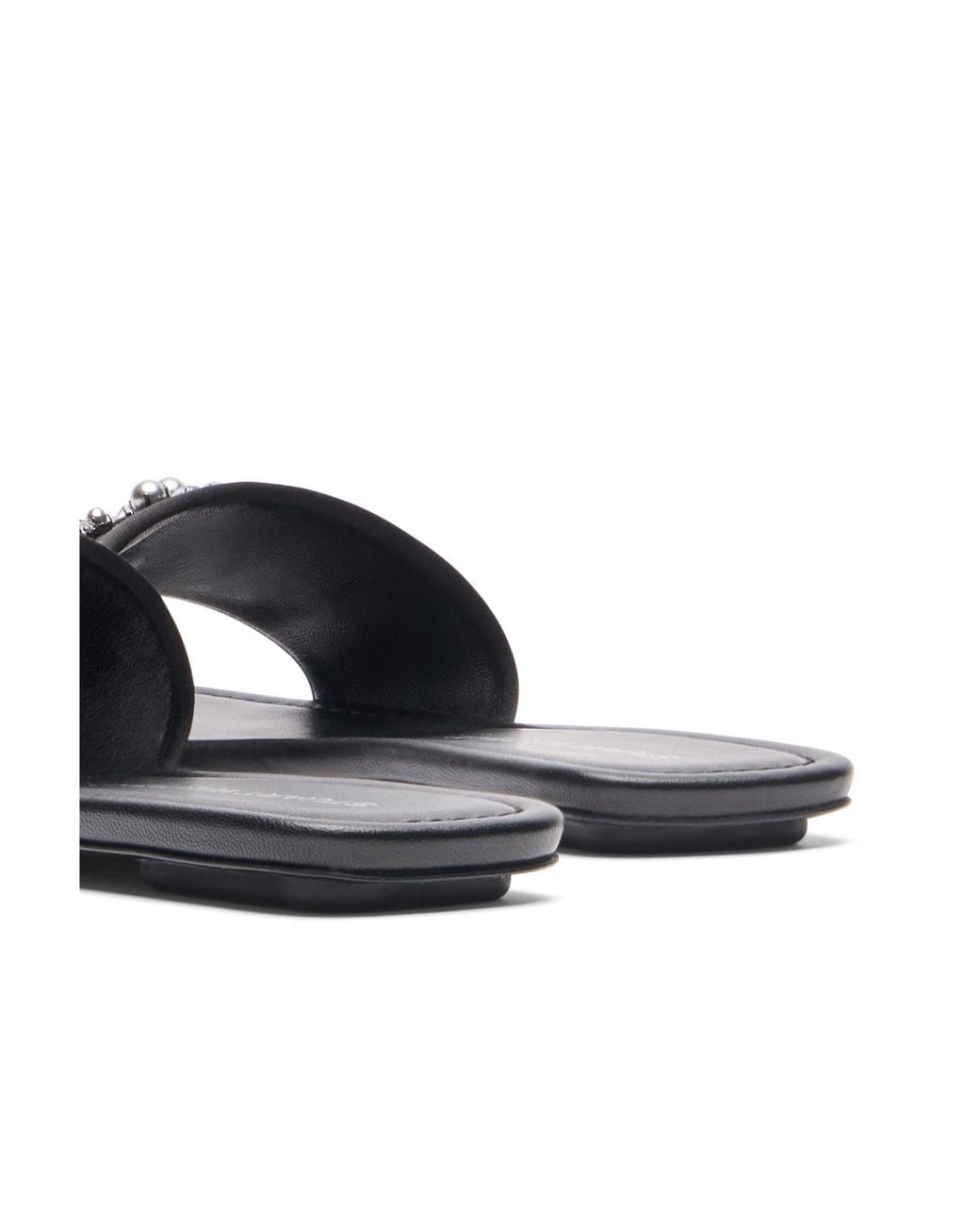Stuart Weitzman White Poppy Flat Sandals