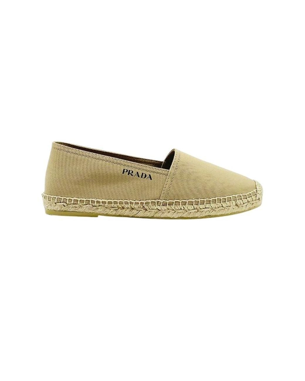 Prada White Logo Straw Shoes for men