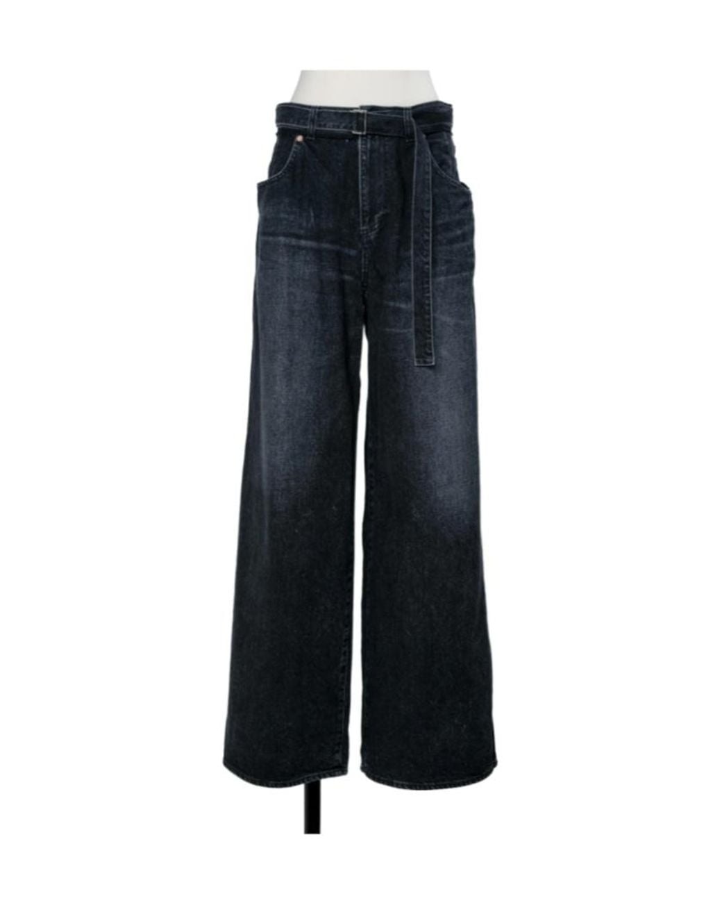 Sacai Blue Wide Leg Jeans