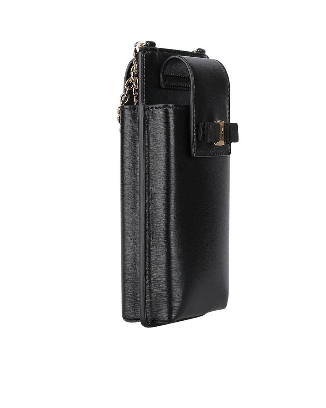 Ferragamo Black Bow Tie Mobile Phone Bag