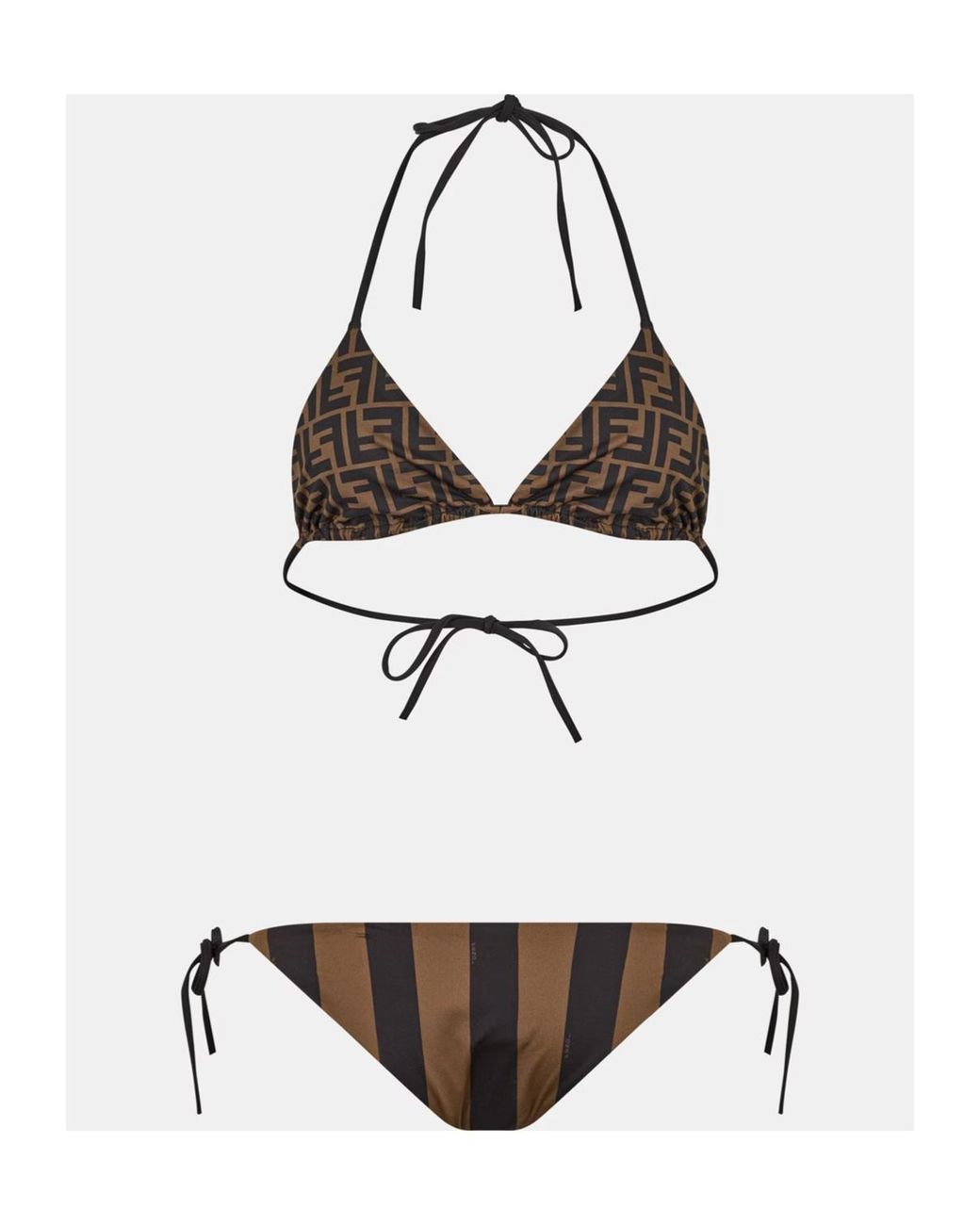 Fendi White Double-Sided Bikini