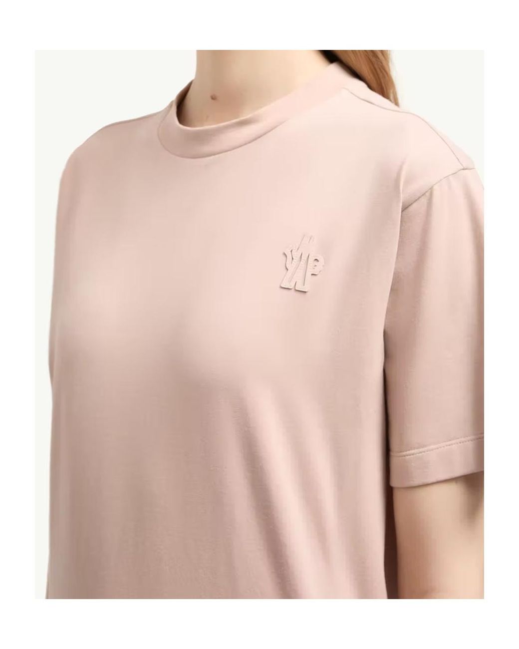 Moncler Pink Grenoble 3 Packs Logo Patch Crewneck T-Shirt