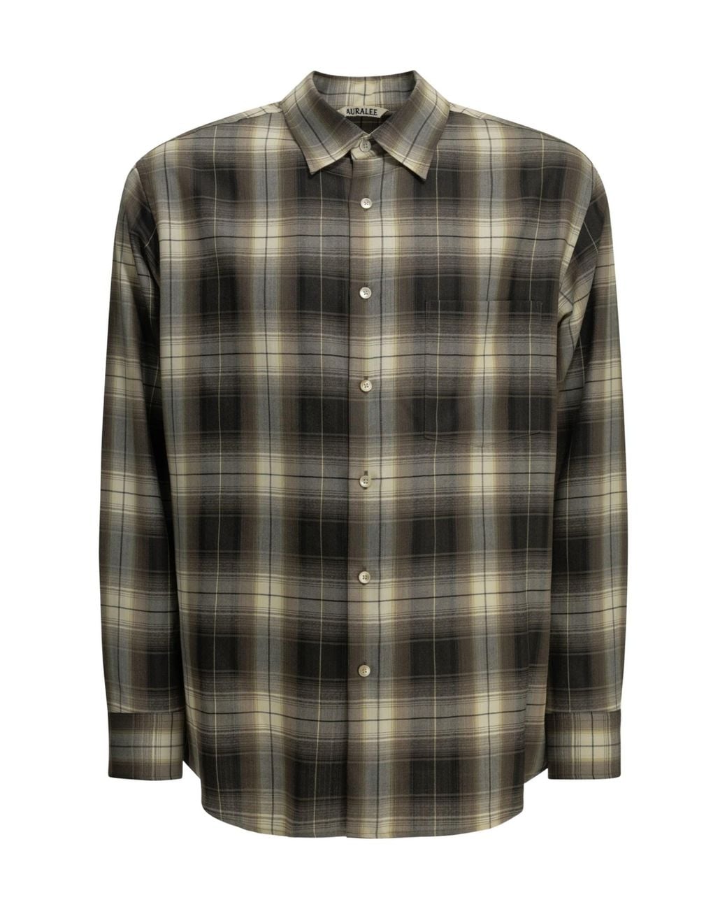 Auralee Green Long-Sleeved Shirt for men