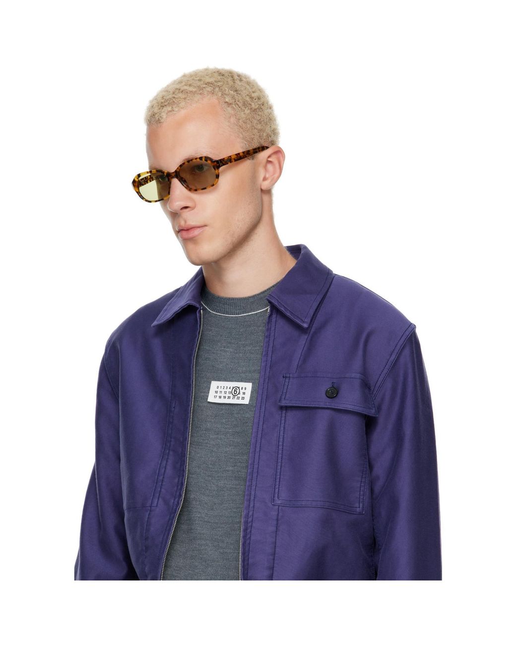GALLERY DEPT. Metallic Oval Sunglasses for men