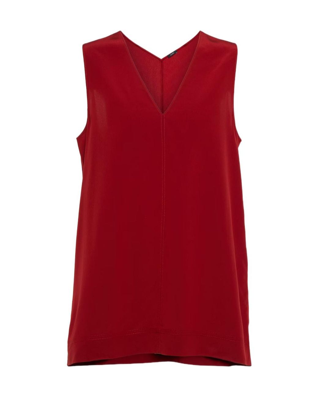 Joseph Red V-Neck Sleeveless Tank Top