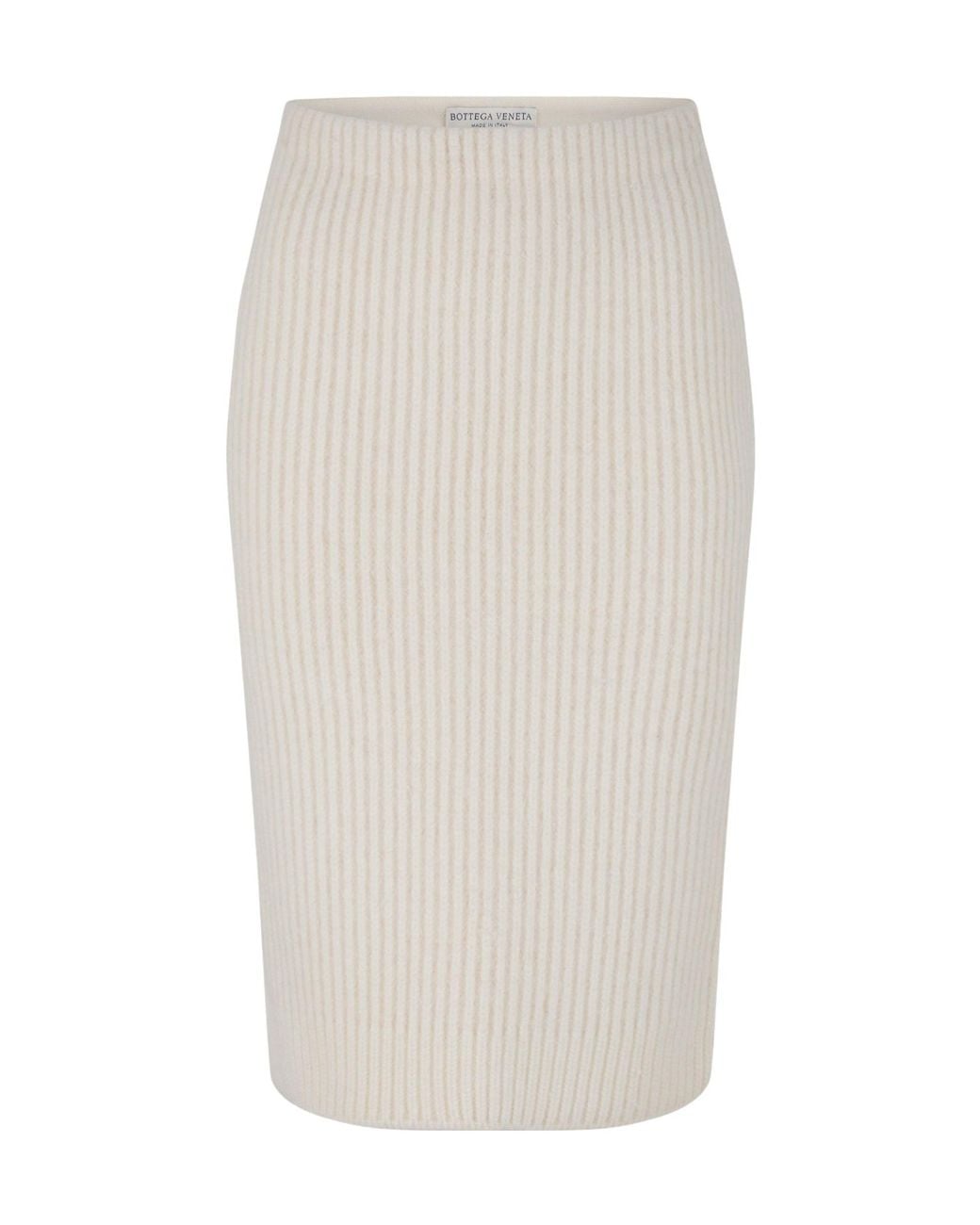 Bottega Veneta White Simple Middle Skirt
