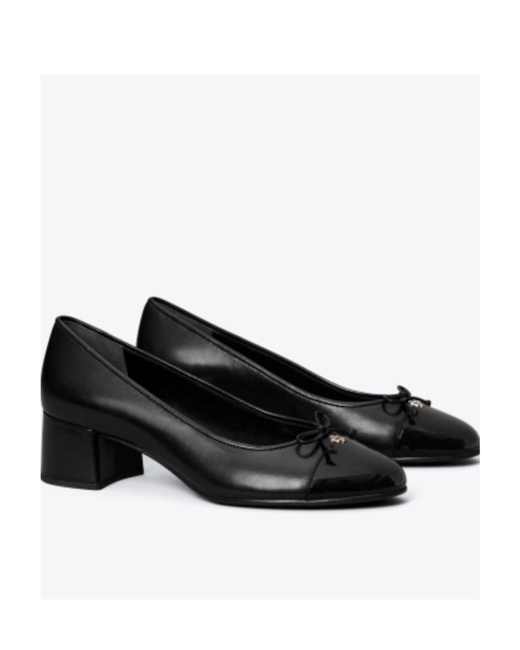 Tory Burch Black Bow Detailed Block-Heel Pumps