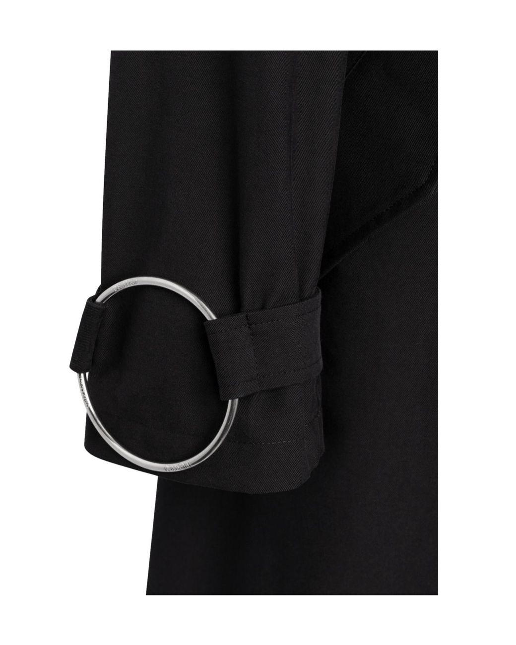 Dondup Black Long-Sleeved Trench Coat