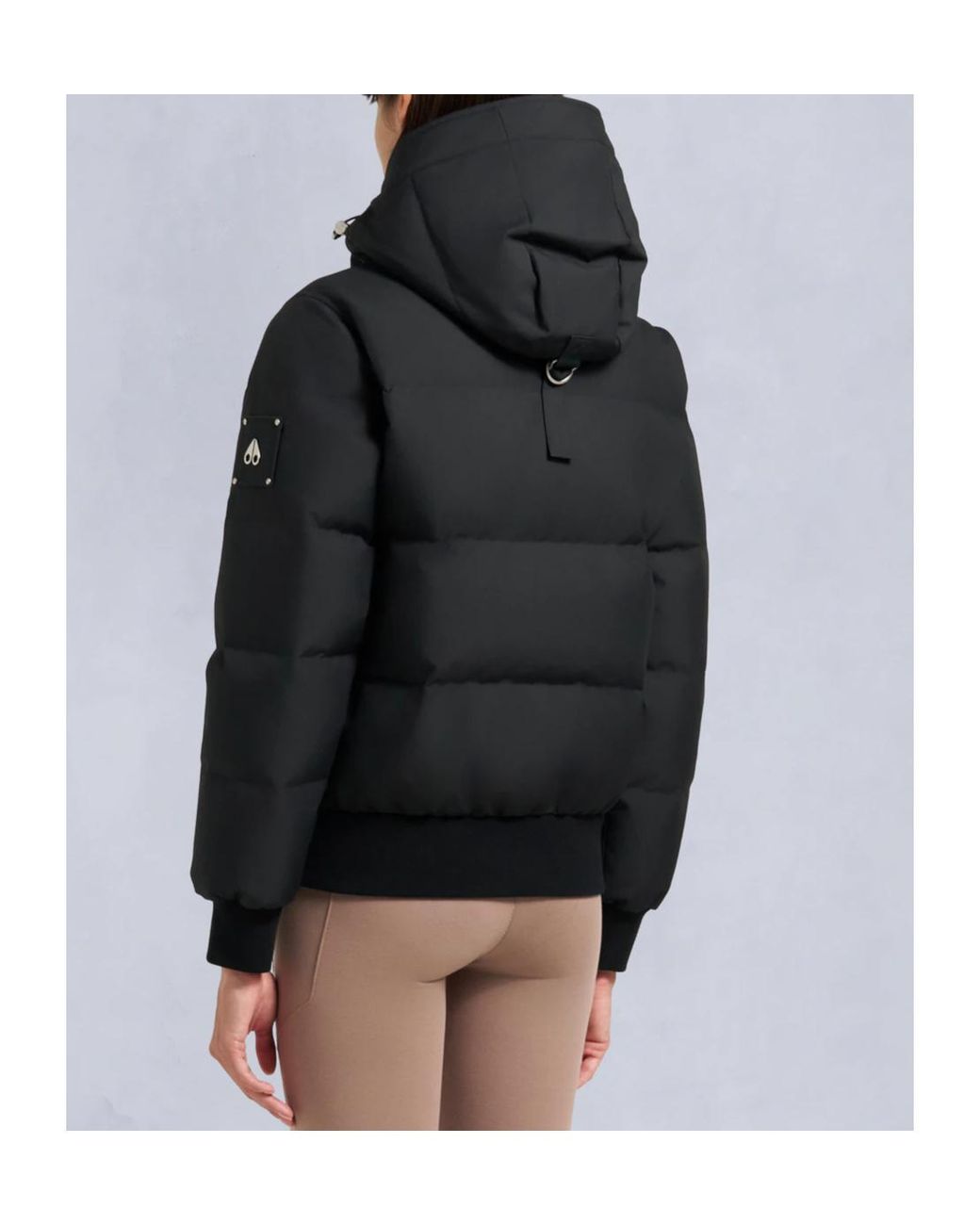 Moose Knuckles Black Cloud Shearling Bomber Jacket