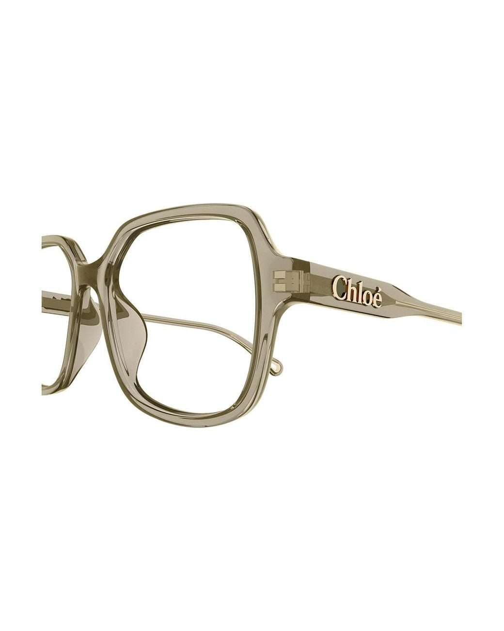 Chloé Metallic Chloé Eyewear Square Frame Glasses