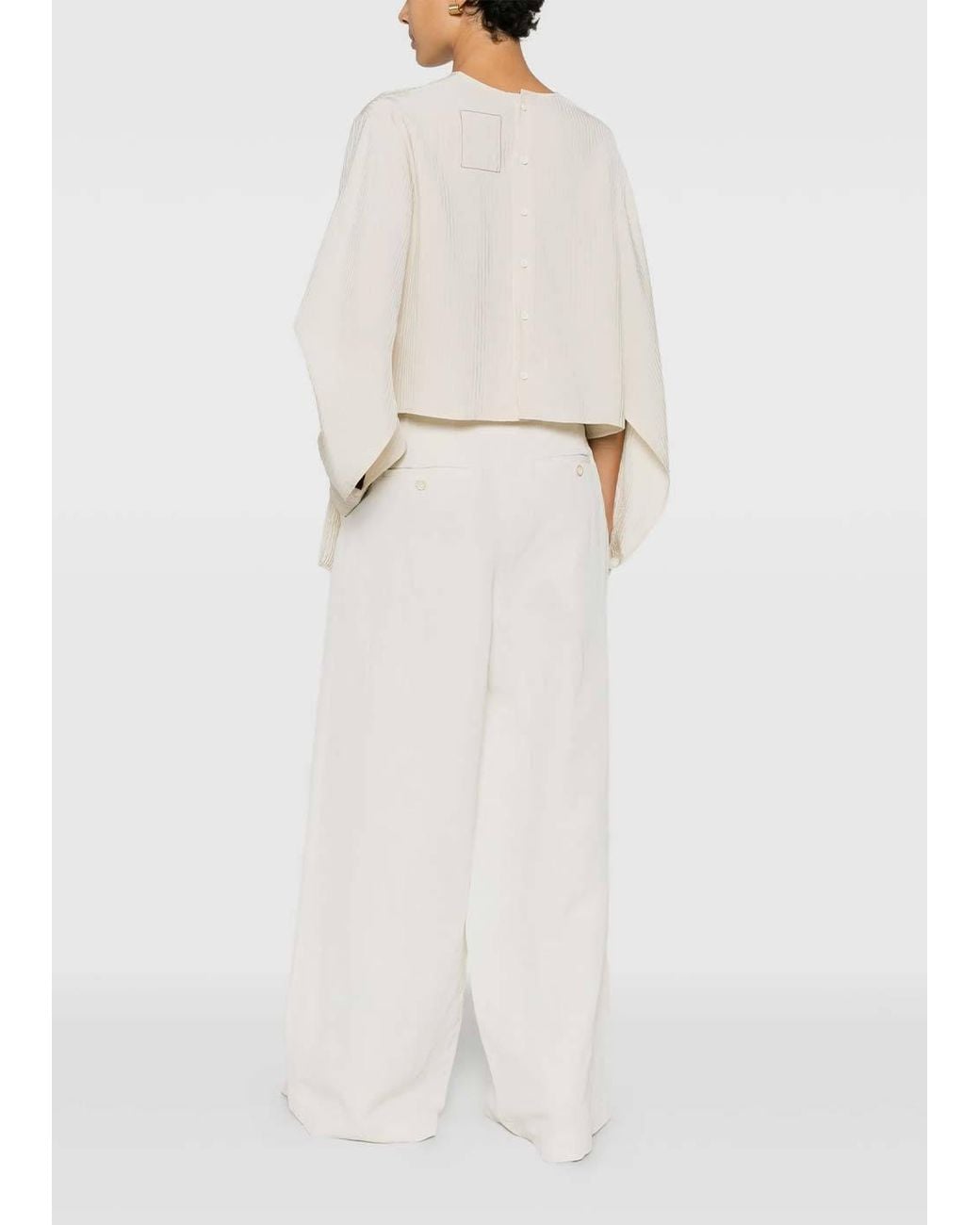 Uma Wang White Long-Sleeved Cover-Up