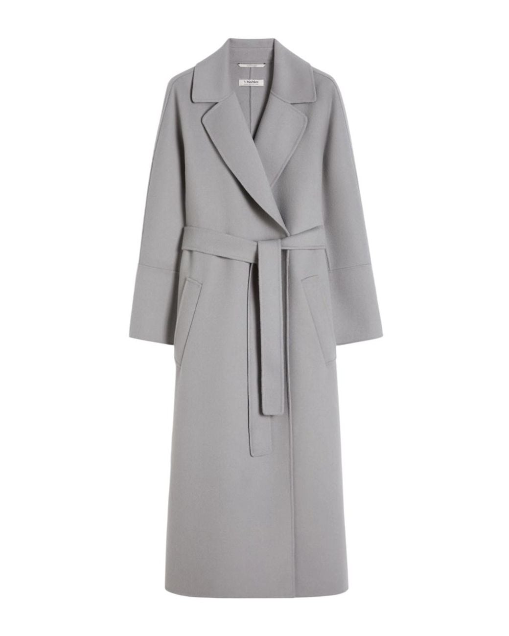 Max Mara Gray Wool Robe Coat