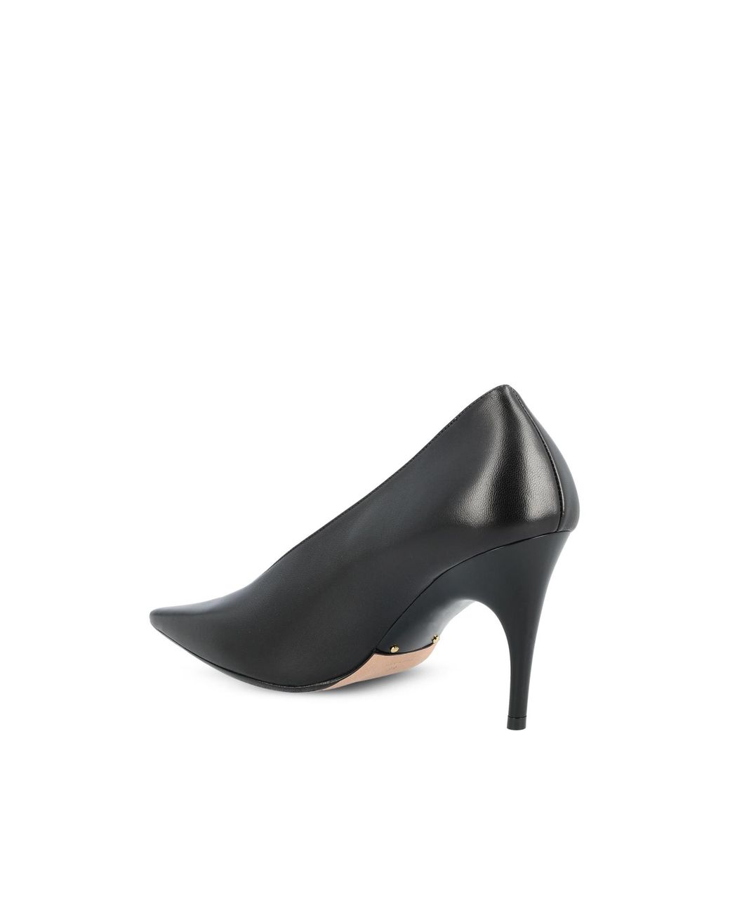 Balenciaga Gray Duchesse Asymmetric Heeled Pumps