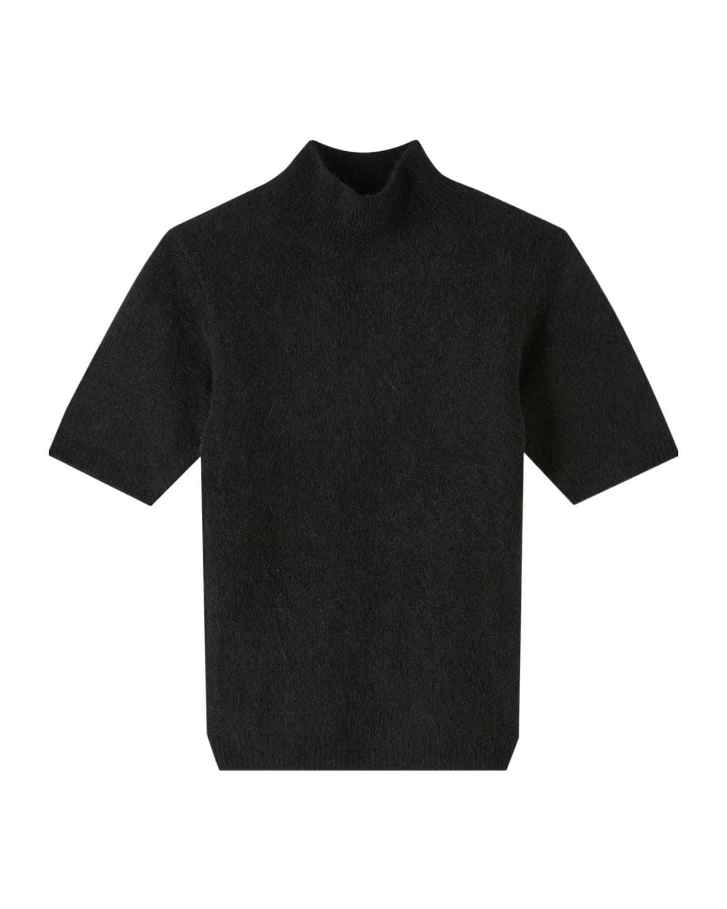 A.P.C. Black High-Neck Short-Sleeved Jumper