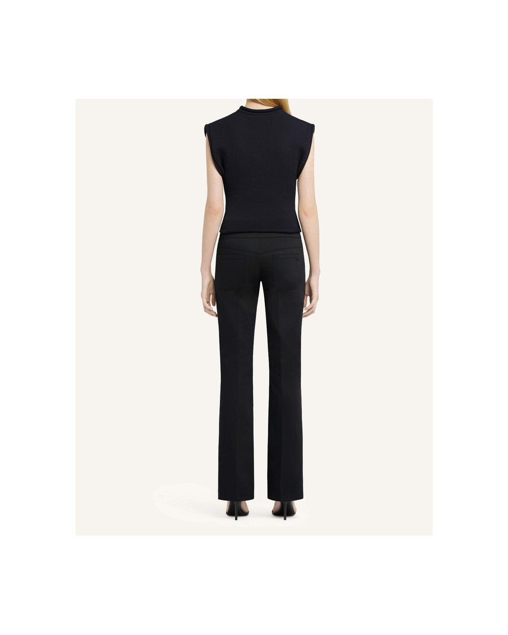 Courreges Black Courrèges Cropped Knitted Tank Top