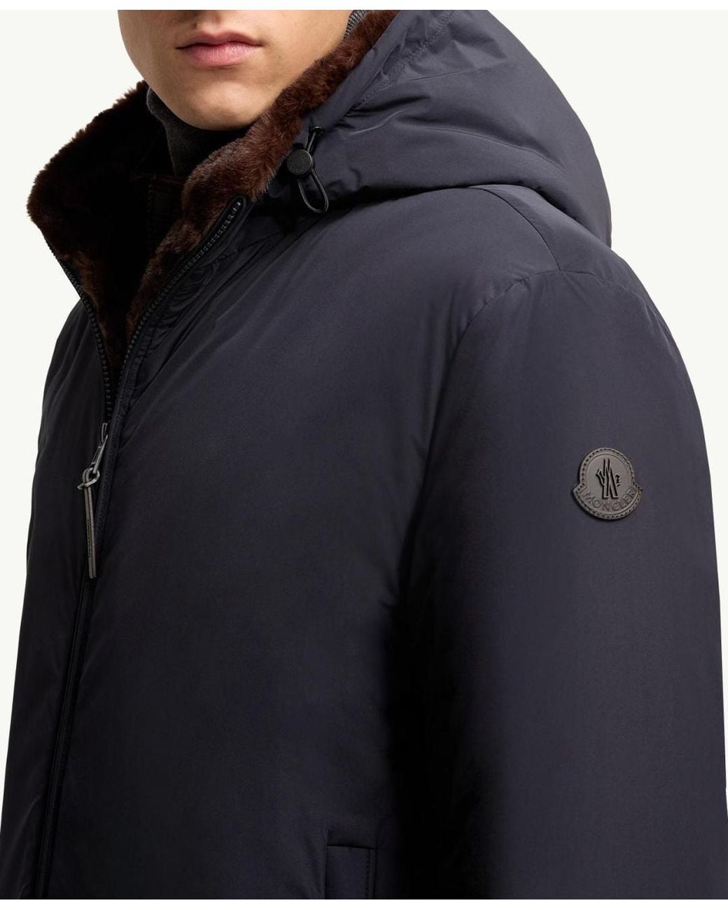 Moncler Blue Zambood Hooded Short Down Jacket for men