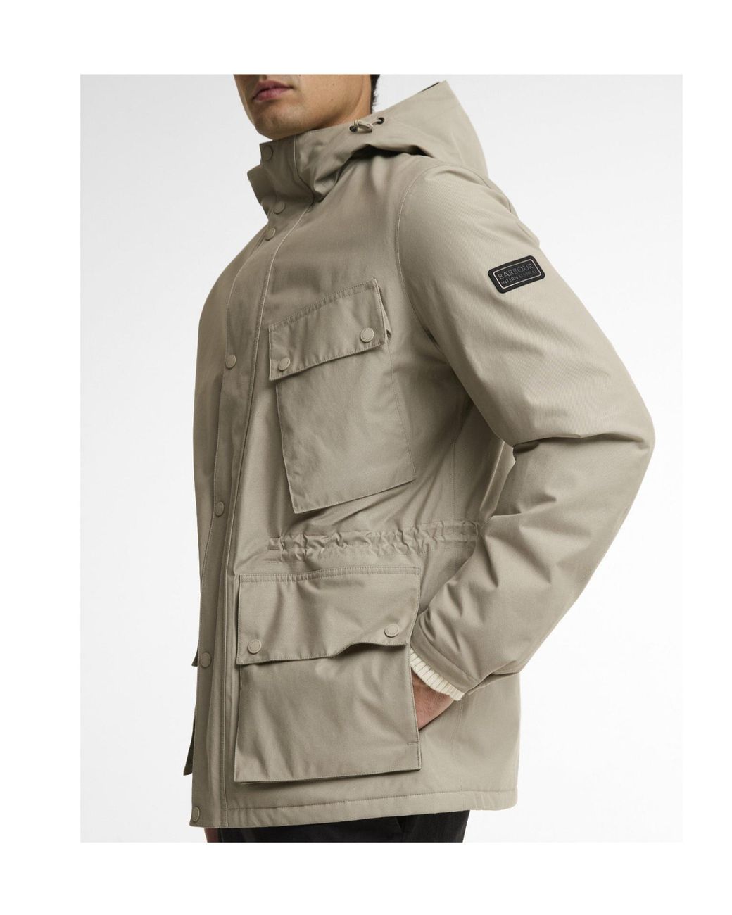 Barbour Natural Hooded Multipocket Utility Parka for men