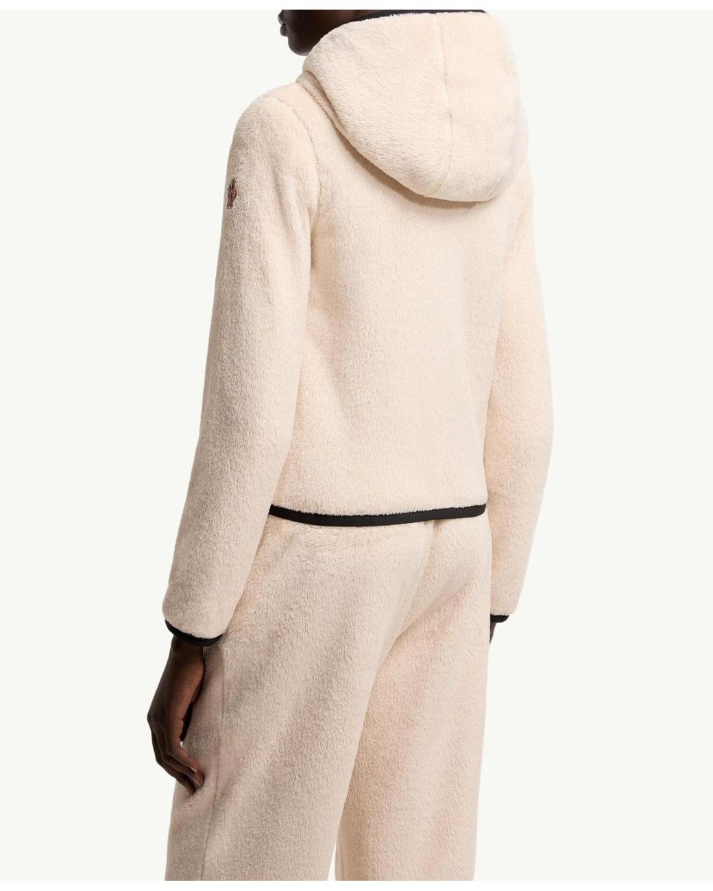 Moncler Natural Polartec Padded Zip-Up Hoodie