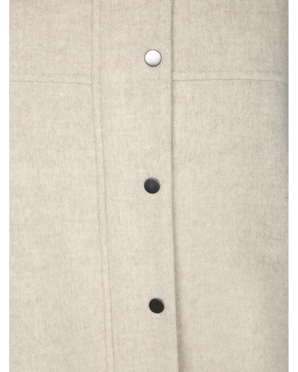 Brunello Cucinelli Natural Shearling-Lined High-Neck Jacket