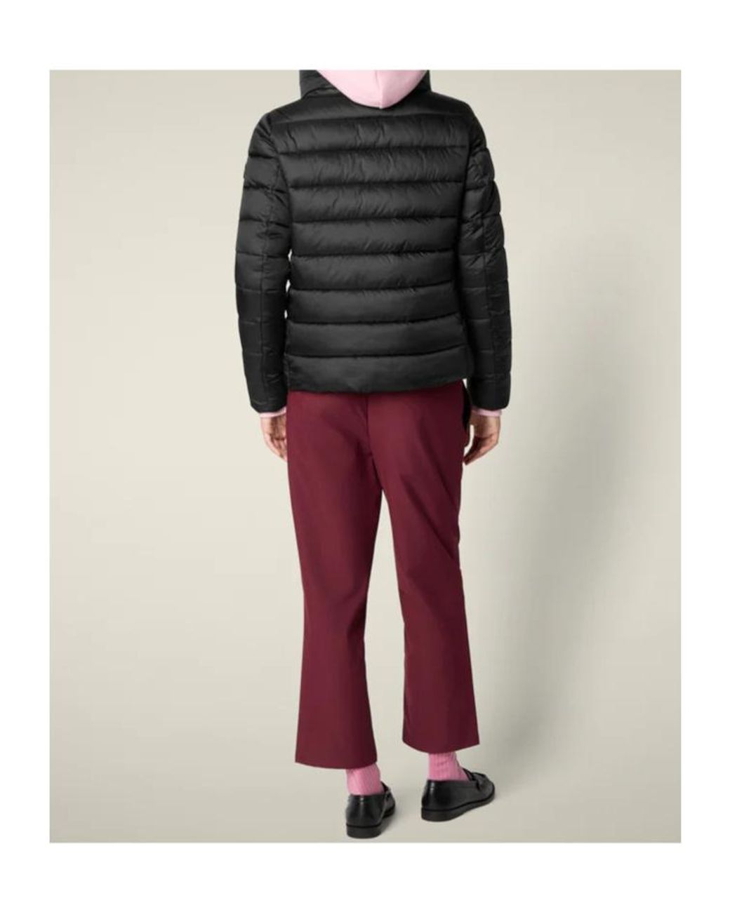 Save The Duck Black Zip-Up Puffer Jacket