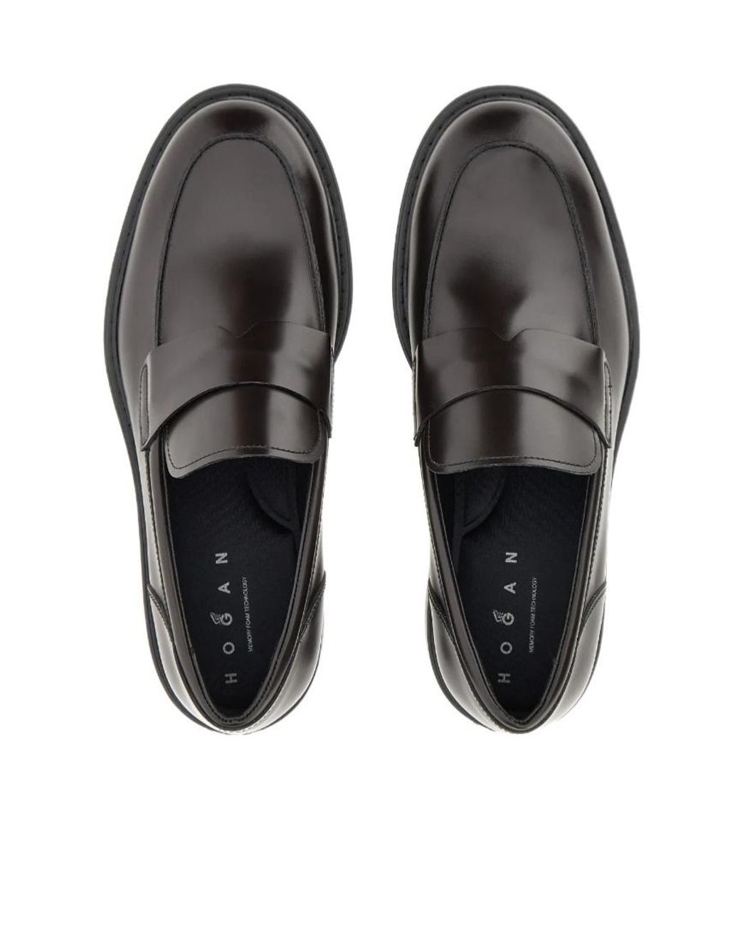 Hogan Black Loafers H704 for men