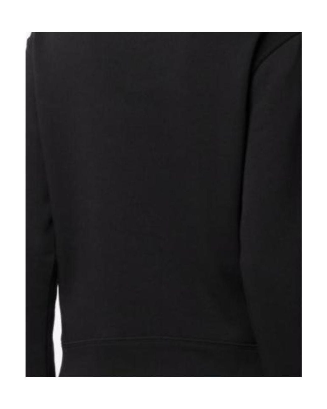 Emporio Armani Black Logo-Print Long-Sleeve Sweatshirt