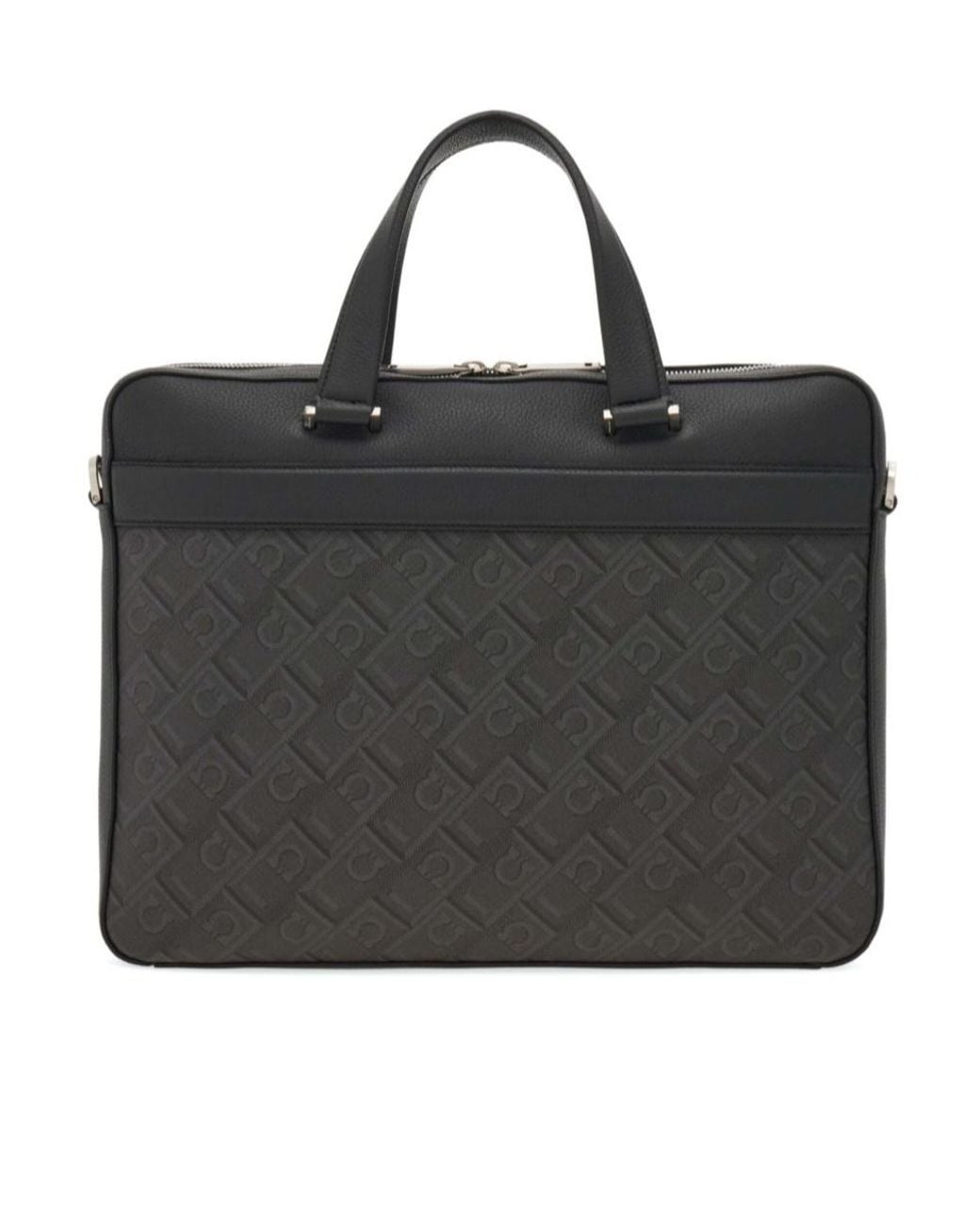 Ferragamo Black Ferragamo Eyewear Monogram Briefcase for men