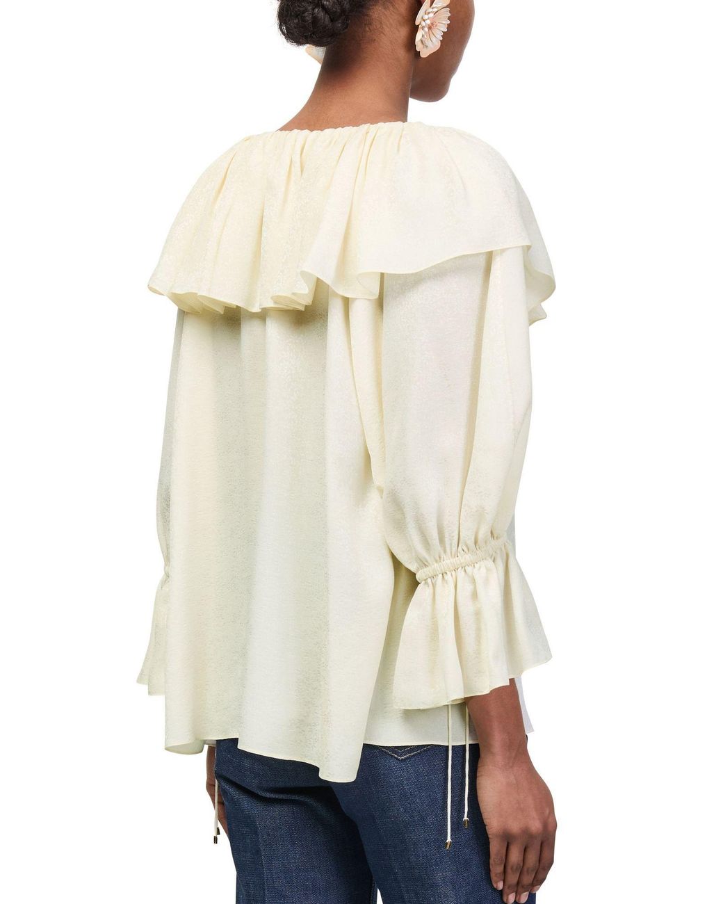 Chloé White Ruffled Cover-Up