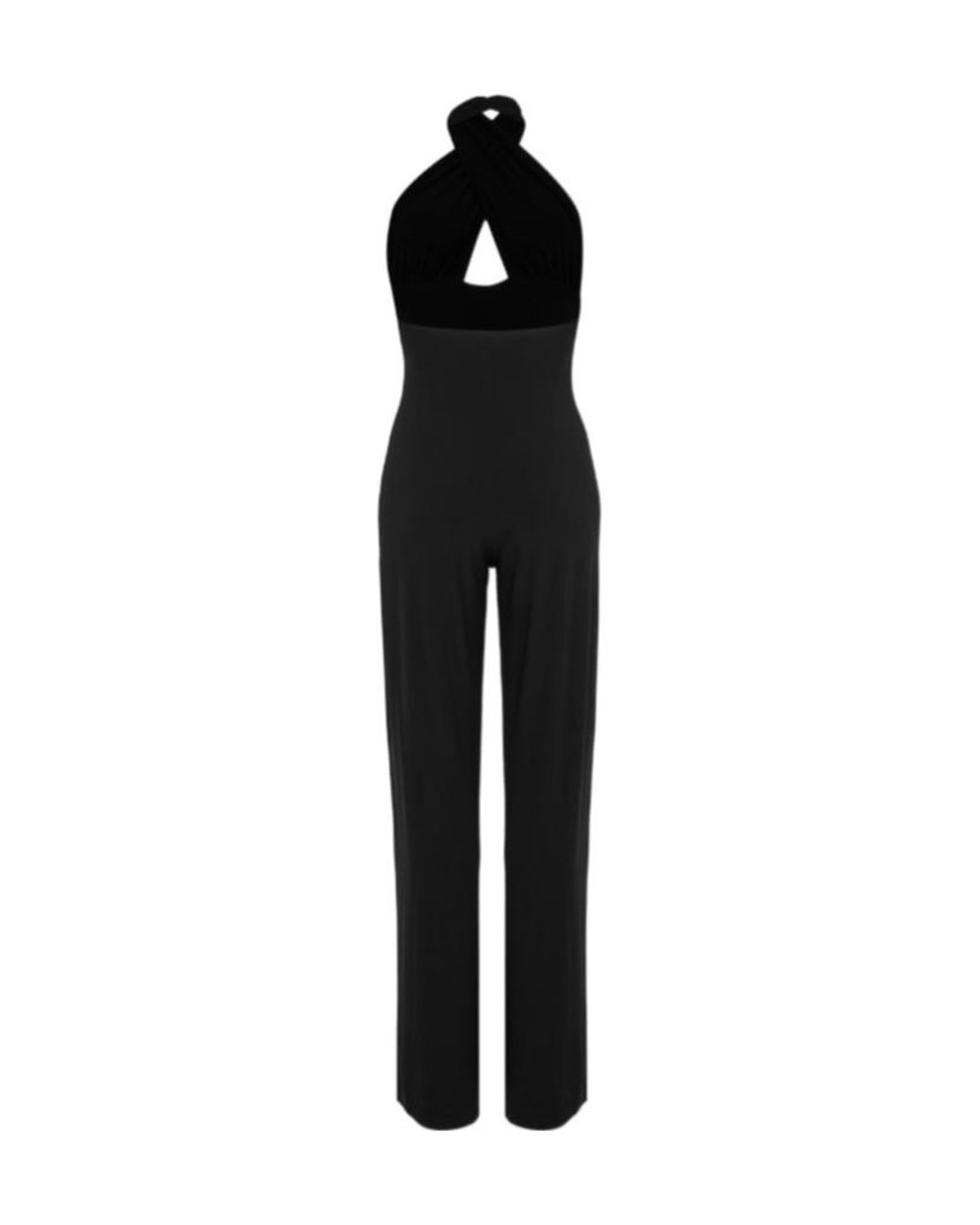 Norma Kamali Black Nk Halter Jumpsuit