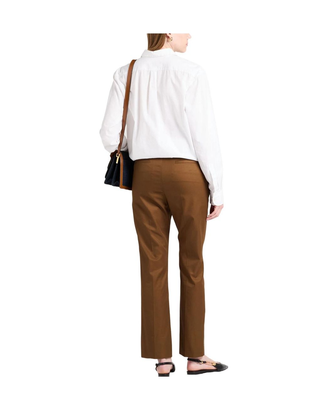 Saint Laurent Brown Solidcolor Straightleg Trousers