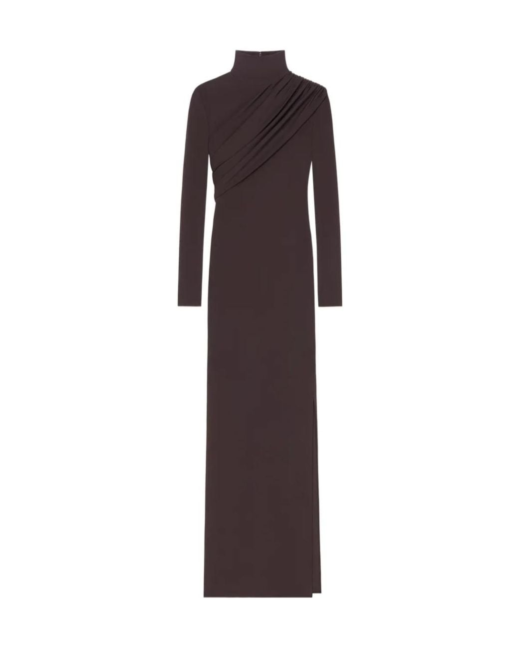 Courreges Purple Twist-Detail Jersey Maxi Dress